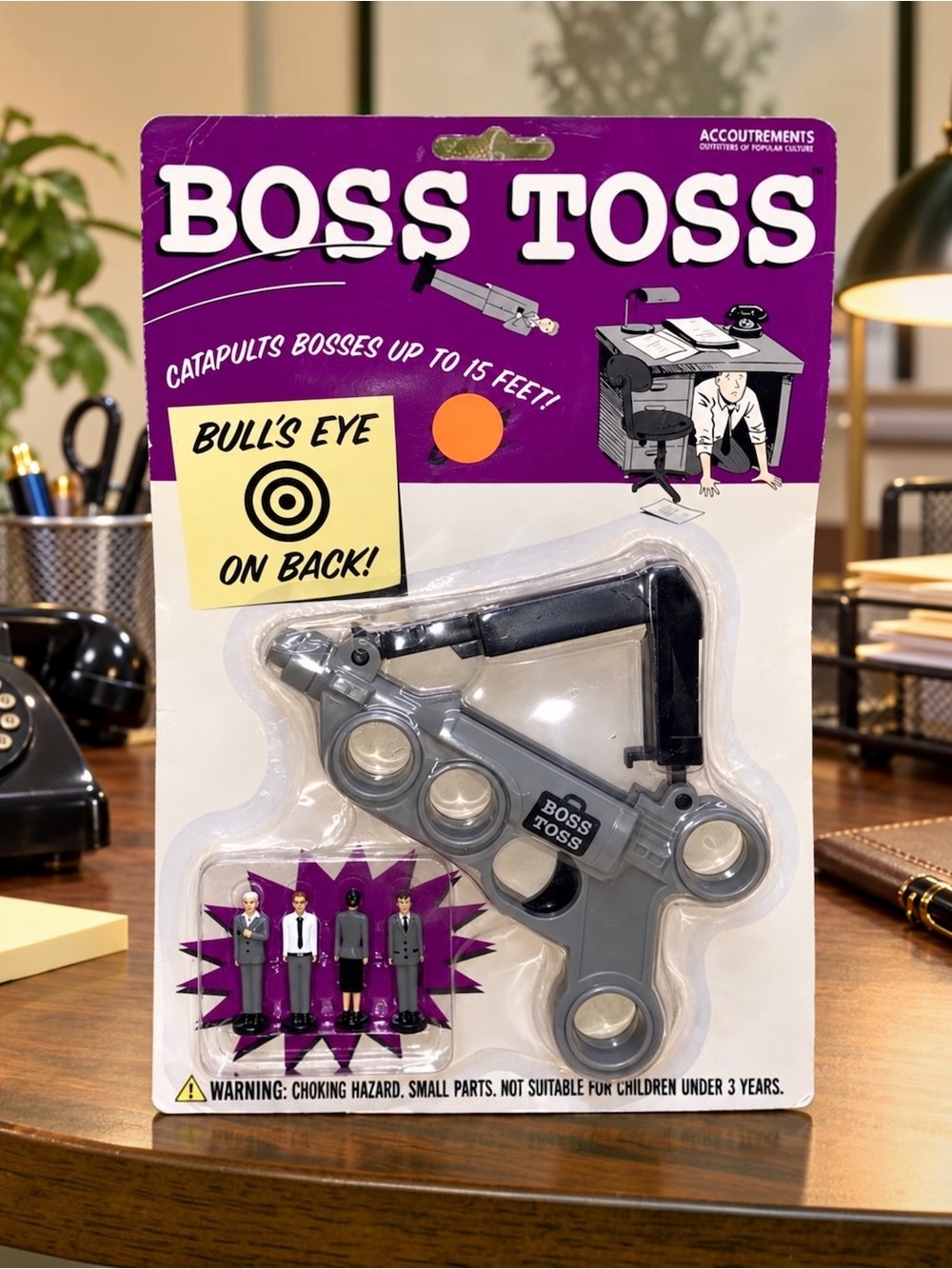 Vintage 2005 Accoutrements Boss Toss Office Desktop Catapult Game NIP Gag Gift